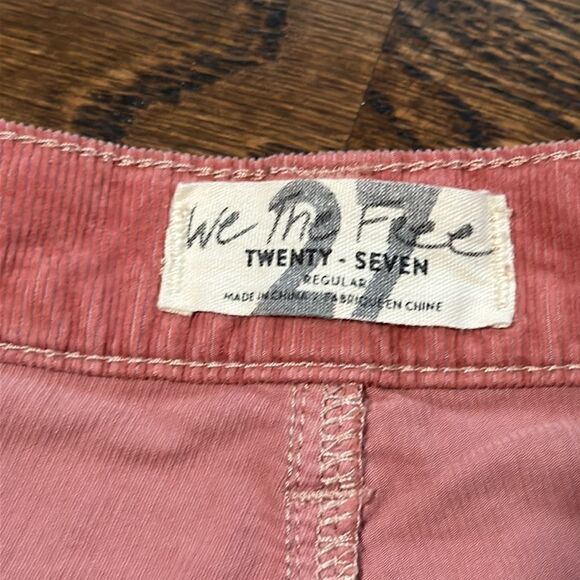 We The Free Dusty Rose Raw Hem Corduroys - Size 27 - Picture 2 of 8